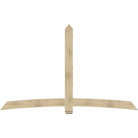 Ekena Millwork Bellingham Rough Sawn Timber Gable Bracket, Douglas Fir, 108"W x 68"H x 4"D x 6"F, 15/12 Pitch GBW108X68X0406BEL00RDF
